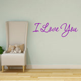 VWAQ I Love You Vinyl Wall Decal - VWAQ Vinyl Wall Art Quotes and Prints