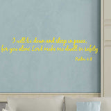 VWAQ I Will Lie Down and Sleep in Peace Psalm 4:8 Bible Vinyl Wall Decal - VWAQ Vinyl Wall Art Quotes and Prints