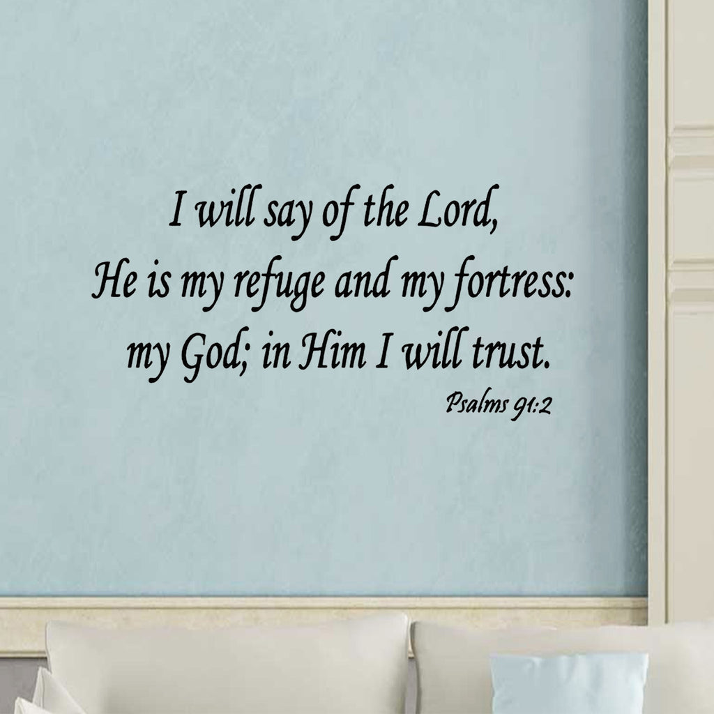 Vinyl Wall Decal Bible Verse Psalms Religion Interior Prayer