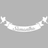 Wall Decal Custom Name - Birds Vinyl Wall Art - Personalized Name Decor VWAQ - CS7