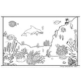 Coloring Wall Prints - Ocean Sea Life Dry Erase Whiteboard Decal VWAQ