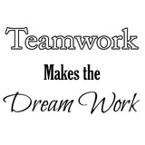 VWAQ Teamwork Makes The Dreamwork Quote Vinyl Decal Home and Office Wall Decor - VWAQ Vinyl Wall Art Quotes and Prints