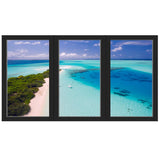 VWAQ - Vacation Resort Wall Decal Office Ocean Mural Sticker 3D Window View - OW05 - VWAQ Vinyl Wall Art Quotes and Prints