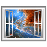 VWAQ Galaxy Window Vinyl Decal - Space 3D Peel And Stick Wall Sticker - GJ92 - VWAQ Vinyl Wall Art Quotes and Prints