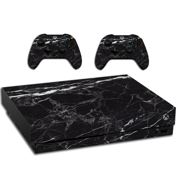 VWAQ Xbox One X Black Marble Skin | Vinyl Wrap Decal Cover Sticker Skins - XXGC6
