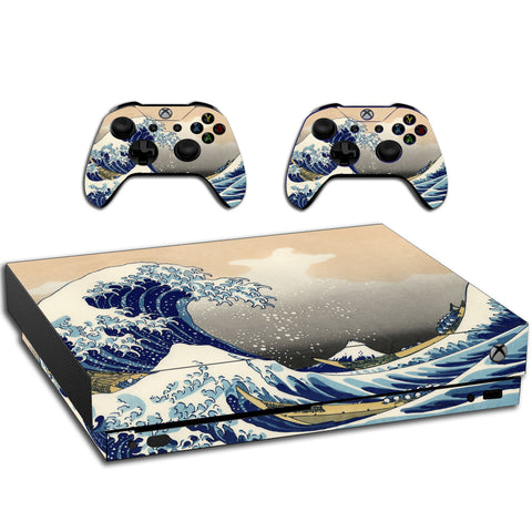 VWAQ Xbox One X Skin The Great Wave Off Kanagawa | Vinyl Wrap Decal Cover Sticker Skins - XXGC8