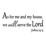As for Me and My House We Will Serve the Lord Faith Wall Quotes Decals - VWAQ Vinyl Wall Art Quotes and Prints