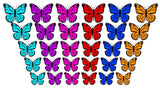 Assorted Colors Peel and Stick Butterfly Wall Decals - VWAQ Vinyl Wall Art Quotes and Prints