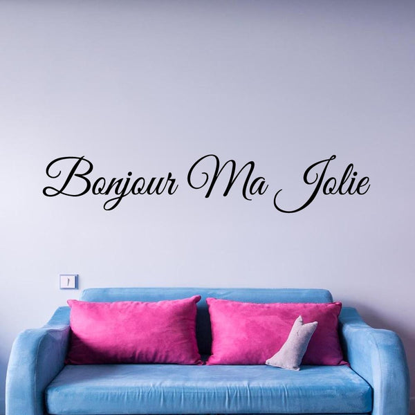 VWAQ Hello Beautiful in French Bonjour Ma Jolie Wall Quotes Decal - VWAQ Vinyl Wall Art Quotes and Prints