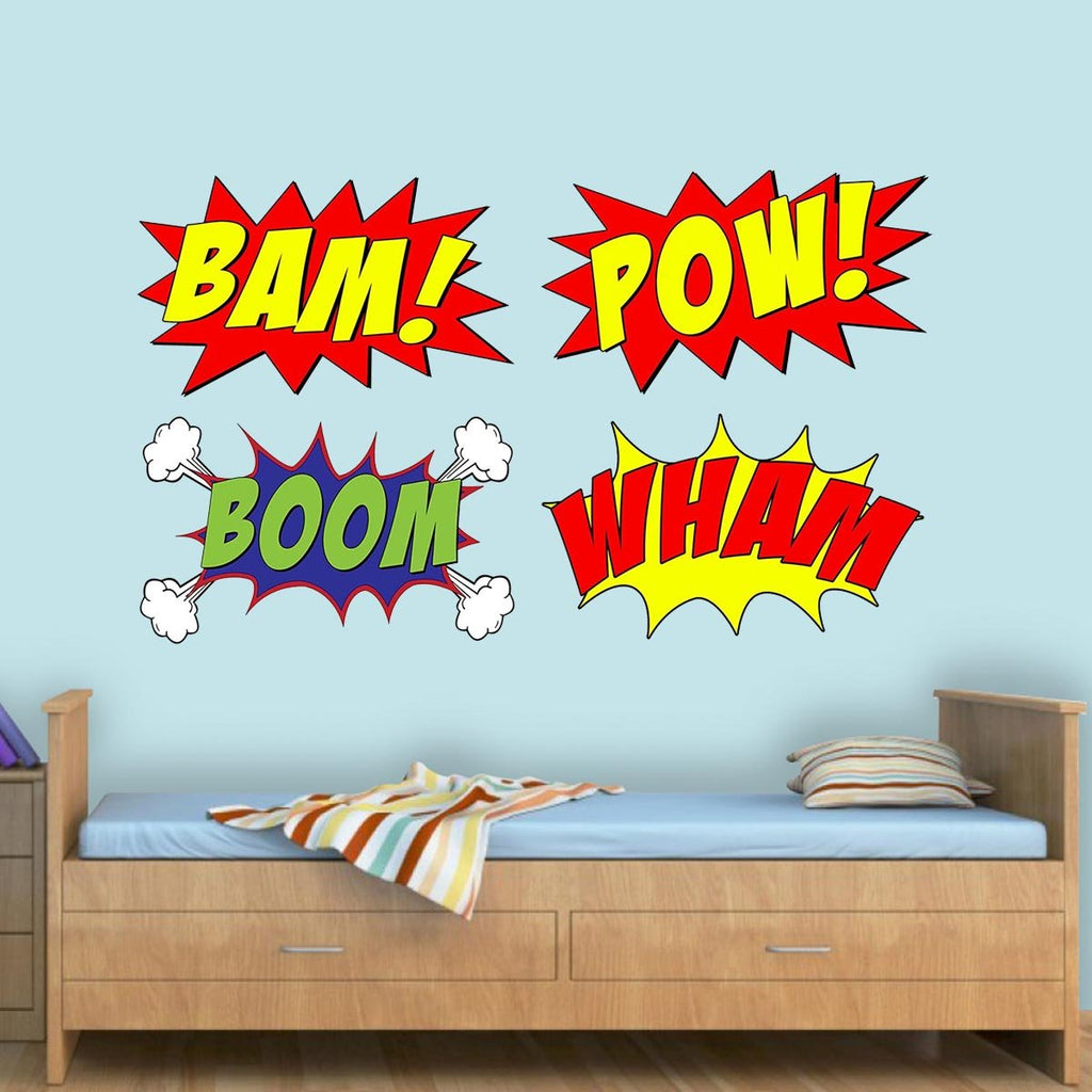 Super Hero Stickers, sticky decals