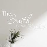Custom Family Name Wall Decal Personalized Decal with Your Family Name VWAQ CS1