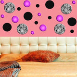 VWAQ Zebra Stripe assorted Polka Dots Peel and Stick Vinyl Wall Decals (GD3) - VWAQ Vinyl Wall Art Quotes and Prints
