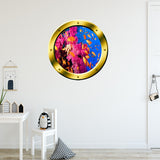 VWAQ School of Fish Underwater Gold Porthole Scene Vinyl Wall Decal - GP2 - VWAQ Vinyl Wall Art Quotes and Prints