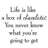 VWAQ Life is Like a Box of Chocolates Quote Popular Wall Quotes - VWAQ Vinyl Wall Art Quotes and Prints
