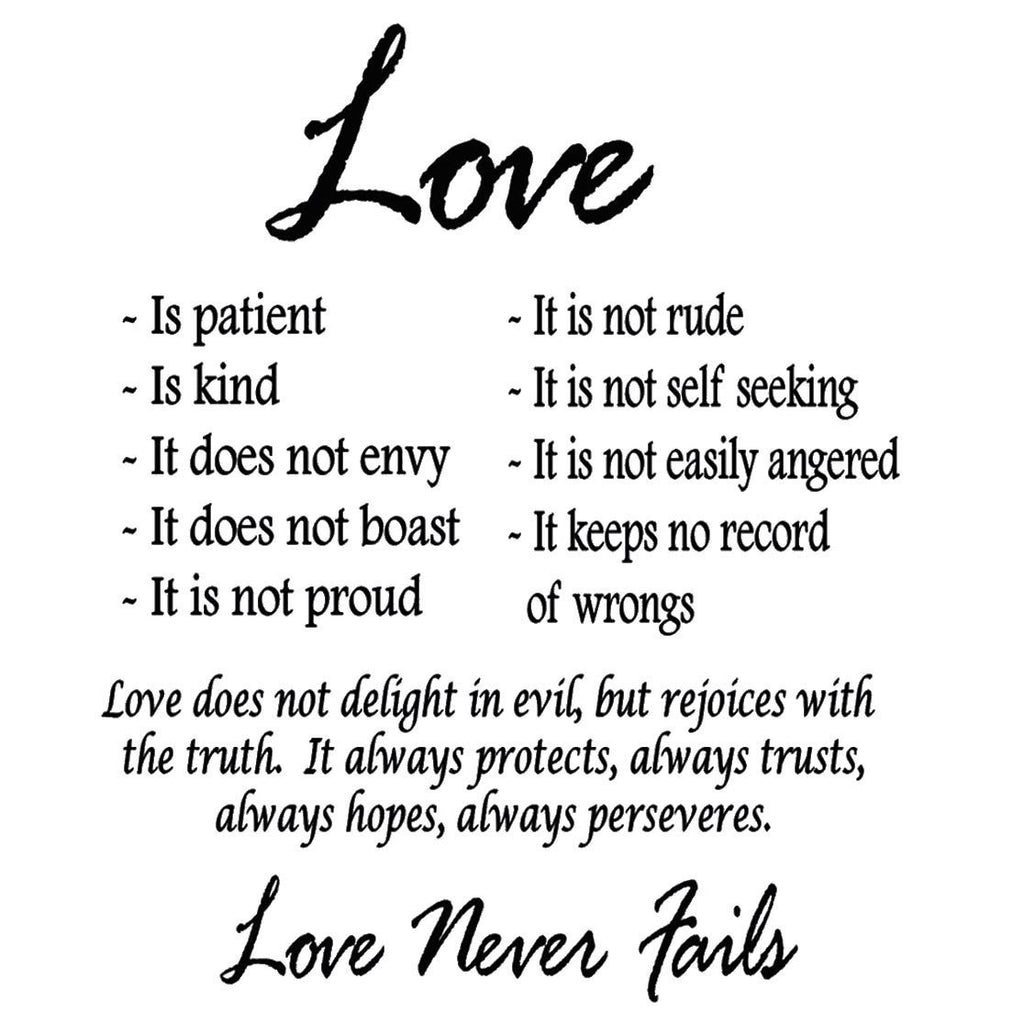 Love is patient love is kind Vinyl Wall Decal Online VWAQ