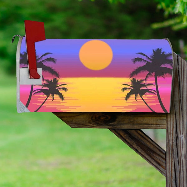 Palm Tree Mailbox Cover Magnetic - Summer Beach Decorative VWAQ - MBM11