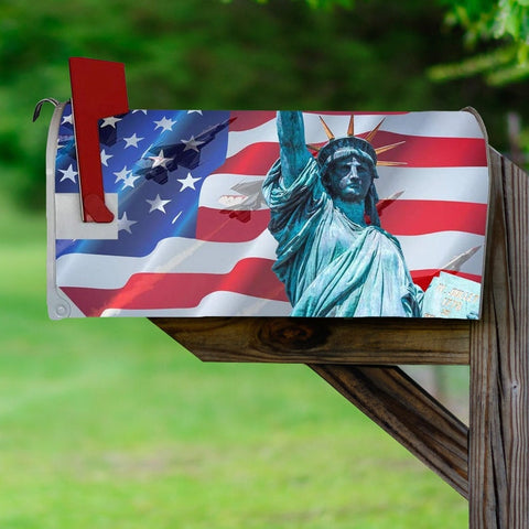 Patriotic USA Magnetic Mailbox Cover - American Flag Decor VWAQ - MBM15