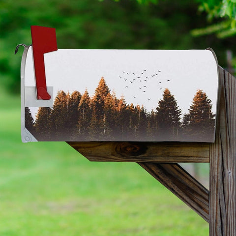 Fall Mailbox Covers Magnetic Forest Decorative Mailbox Wraps VWAQ - MBM5
