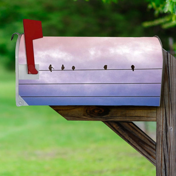 Birds on Wire Mailbox Covers Magnetic Decorative Nature Mailbox Wraps VWAQ - MBM6