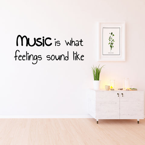 VWAQ Music Is What Feelings Sound Like Vinyl Wall Decal