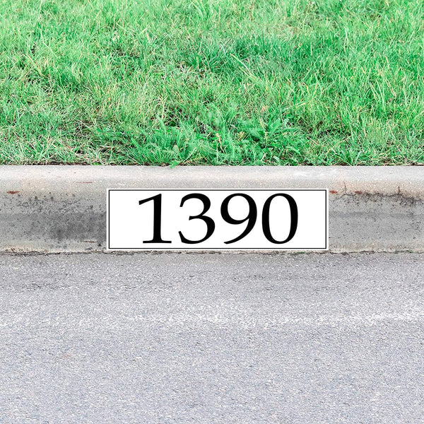 Curb Address Sticker Custom Curbside Street Number Decal Decor VWAQ - PCCD21