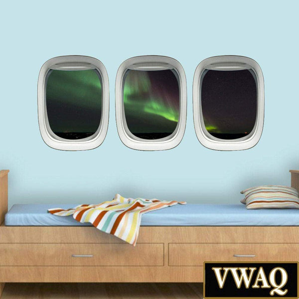 Airplane Window Decals Northern Lights ~ Aurora Borealis Wall Art - PPW11 - VWAQ Vinyl Wall Art Quotes and Prints