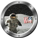 Astronaut Moon Peel and Stick Space Porthole Vinyl Wall Decal - PS2 - VWAQ Vinyl Wall Art Quotes and Prints