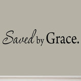 VWAQ Saved By Grace Christian Vinyl Wall art Decal