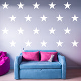 Stars Decals for Walls - Pack of 20 Vinyl Stickers - Girls Room Nursery Decor VWAQ