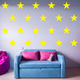 Stars Decals for Walls - Pack of 20 Vinyl Stickers - Girls Room Nursery Decor VWAQ