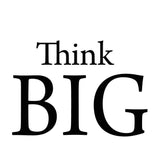 VWAQ Think BIG Inspirational Positive Thinking Vinyl Wall art Decal - VWAQ Vinyl Wall Art Quotes and Prints no background