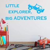 Little Explorer, Big Adventures Kids Bedroom Wall Quotes Decal VWAQ