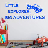 Little Explorer, Big Adventures Kids Bedroom Wall Quotes Decal VWAQ