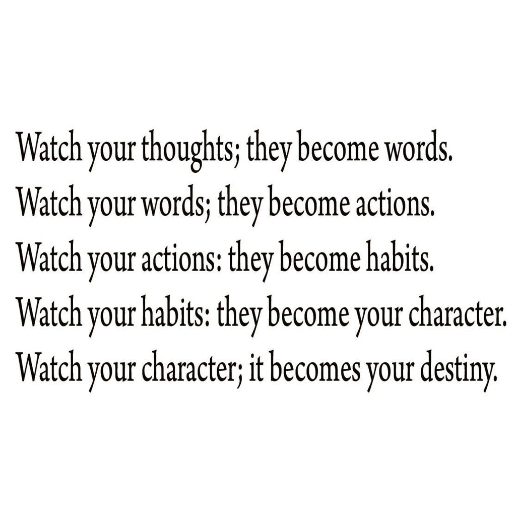 Watch Your Thoughts Wall Decal VWAQ