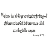 VWAQ We Know that All Things Work Together Wall Decal - VWAQ Vinyl Wall Art Quotes and Prints