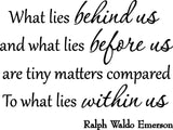 VWAQ What Lies Behind Us and What Lies Before Us Ralph Waldo Emerson Wall Decal - VWAQ Vinyl Wall Art Quotes and Prints
