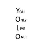 VWAQ YOLO - You Only Live Once Vinyl Wall Decal - VWAQ Vinyl Wall Art Quotes and Prints