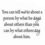 VWAQ You Can Tell More About A Person By What He Says Inspirational Wall Decal - VWAQ Vinyl Wall Art Quotes and Prints no background